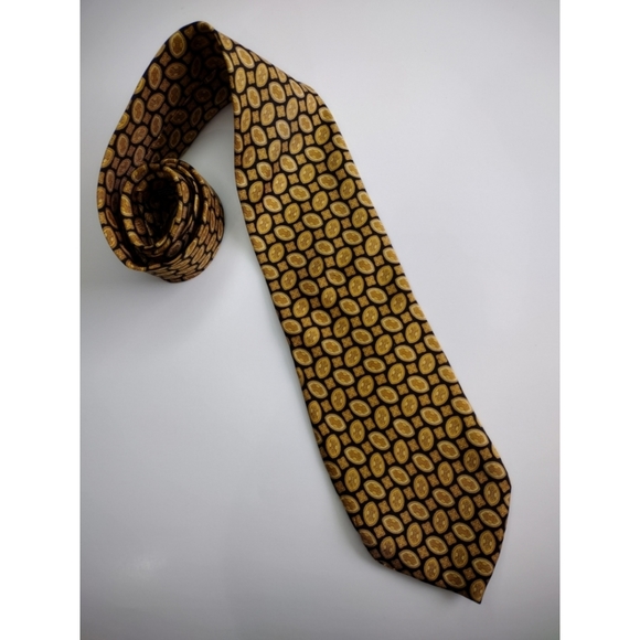 Beltrami 100% Silk Yellow pattern Tie - Picture 1 of 4